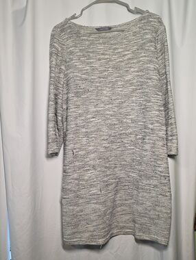 Daisy Fuentes Gray Marled Knit Tunic